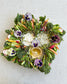 crudite board with edible flowers